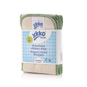 XKKO Organic Booster Einlage aus Bio-Baumwolle Twill - Natural Gre L 6er-Pack