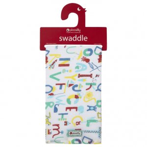 piccalilly swaddle Mulltuch 120 x120 cm Alphabet