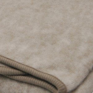 Cosilana Baby Decke aus Fleece Wolle-Baumwolle 75x100cm latte macchiatio-melange