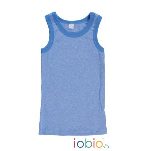 Popolini Unterhemd ohne Arm blau 122/128