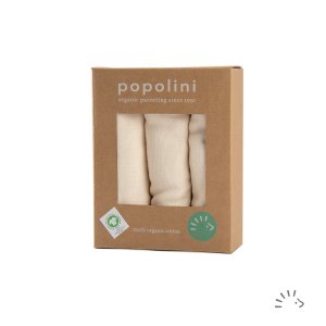 Popolini Mullwindeln Light Bio-Baumwolle natur 70x70cm 3er-Pack