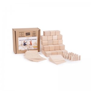 Just Blocks Holz Bauklötze Kleines Paket 74 Teile