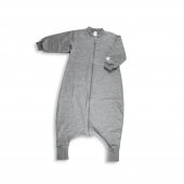 Lilano Schlafsack mit Füßen Wolle-Seide grau