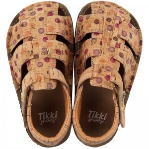 Tikki Shoes Barfuß Sandale Lasta Kork Punkte