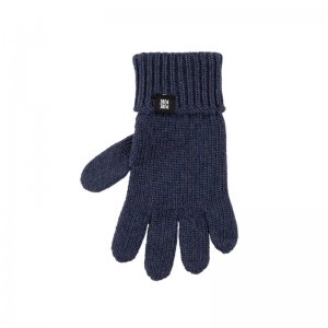 Pure Pure Finger-Handschuhe Wolle-Baumwolle-Seide marine 3