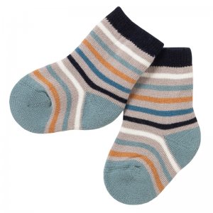 People Wear Organic Baby Frottee-Socken bunt geringelt